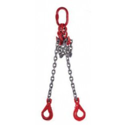 ELINGUE CHAINE 2 BRINS Ø 08 mm – Long 3 m avec crochet sécurité et raccourisseur